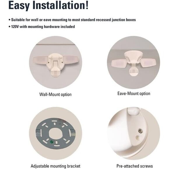 Outdoor LED Flood & Security Light - Motion Activated Dusk to Dawn - Picture 5 of 7